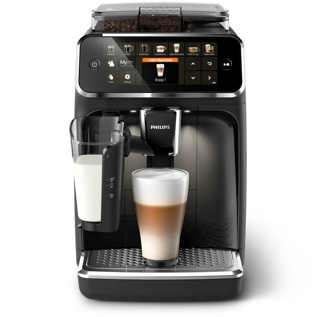 Cafetera superautomática Philips Serie 5400 LatteGo en negro
